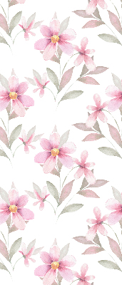 Verdunkelungsrollo mit rosa Blütenmuster