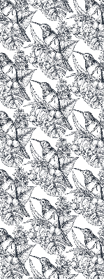 Fenster Rollo mit gezeichnetem Blumenmuster