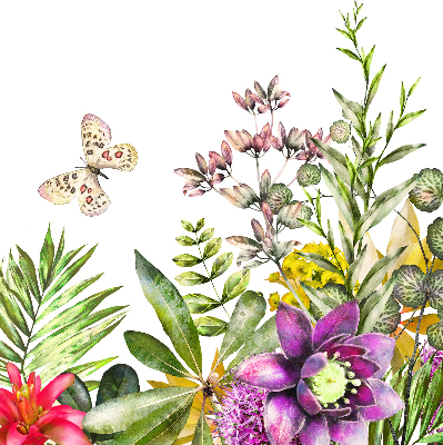 Rollo lichtundurchlässig mit Blumenmuster