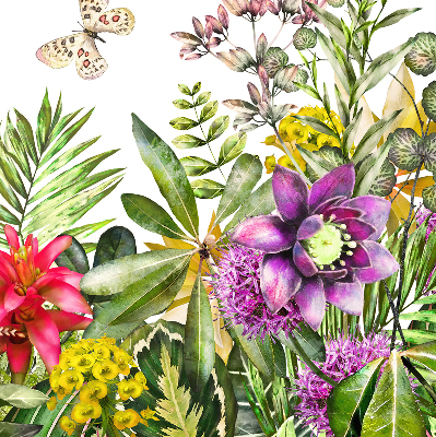 Rollo lichtundurchlässig mit Blumenmuster