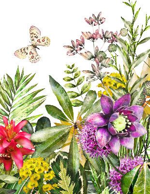 Rollo lichtundurchlässig mit Blumenmuster