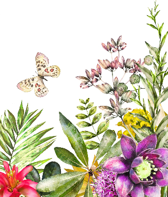 Rollo lichtundurchlässig mit Blumenmuster