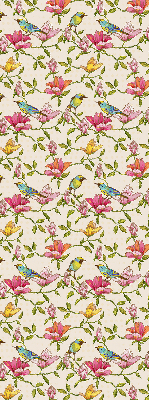 Fenster Rollo mit Vögeln auf Blumenmuster