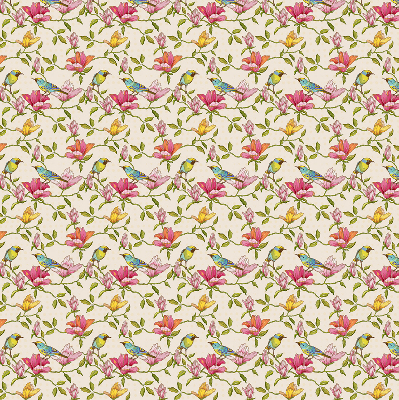Fenster Rollo mit Vögeln auf Blumenmuster