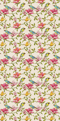 Fenster Rollo mit Vögeln auf Blumenmuster