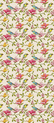 Fenster Rollo mit Vögeln auf Blumenmuster