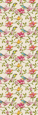 Fenster Rollo mit Vögeln auf Blumenmuster