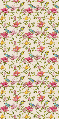 Fenster Rollo mit Vögeln auf Blumenmuster