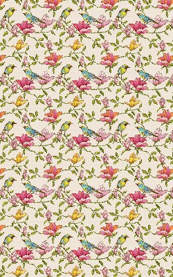 Fenster Rollo mit Vögeln auf Blumenmuster