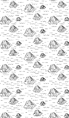 Rollo lichtundurchlässig mit Motiv gezeichneter Schiffe
