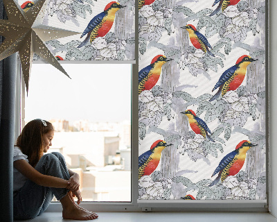 Rollo lichtundurchlässig mit farbenfrohem Vogelmotiv