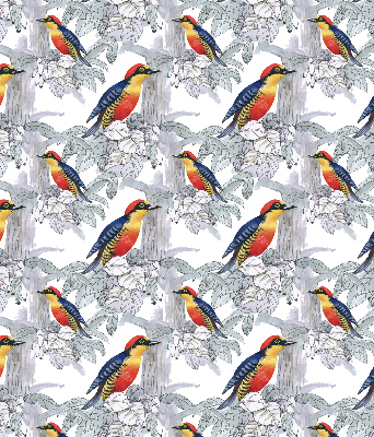 Rollo lichtundurchlässig mit farbenfrohem Vogelmotiv