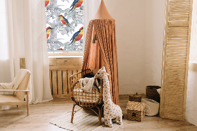 Rollo lichtundurchlässig mit farbenfrohem Vogelmotiv