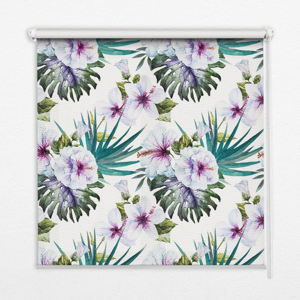Verdunkelungsrollo mit Blumenmuster