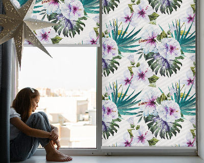 Verdunkelungsrollo mit Blumenmuster