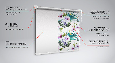 Verdunkelungsrollo mit Blumenmuster