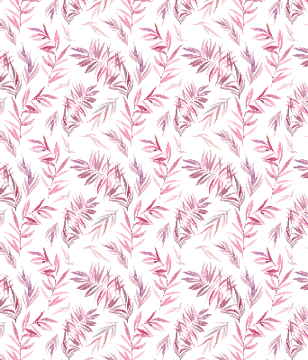 Fenster Rollo in Rosa mit Blattmuster