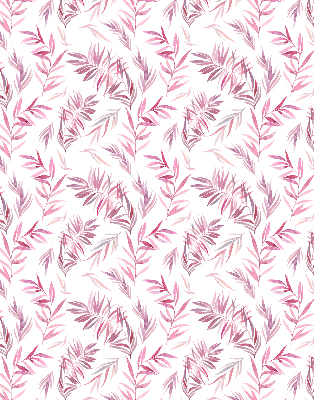 Fenster Rollo in Rosa mit Blattmuster