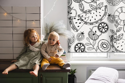 Fenster Rollo mit Motiv gezogener Früchte