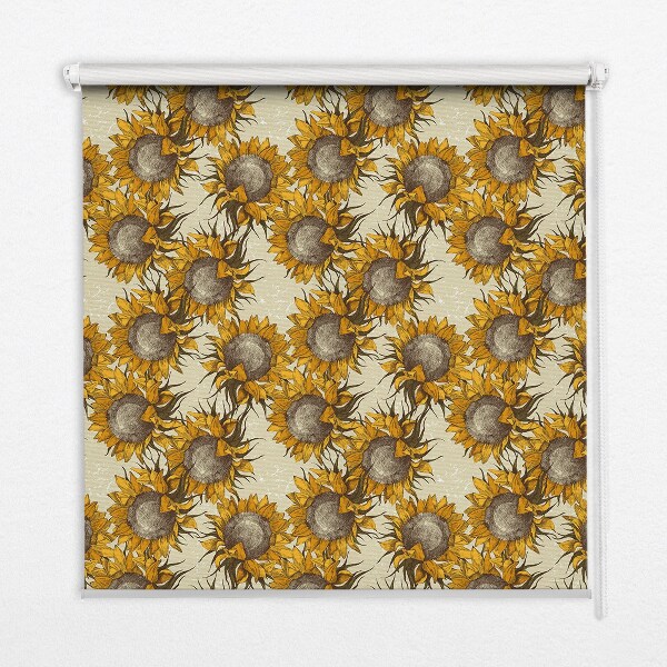 Rollo lichtundurchlässig mit Sonnenblumenmuster