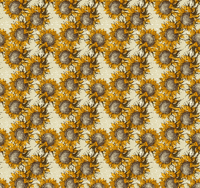 Rollo lichtundurchlässig mit Sonnenblumenmuster