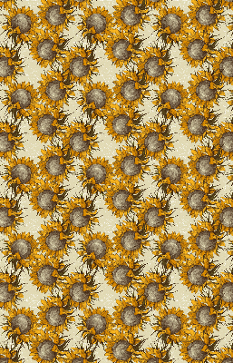 Rollo lichtundurchlässig mit Sonnenblumenmuster