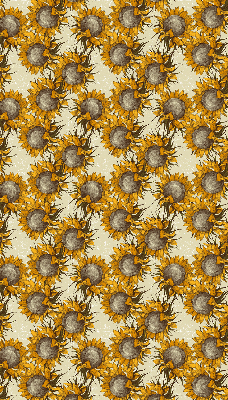 Rollo lichtundurchlässig mit Sonnenblumenmuster