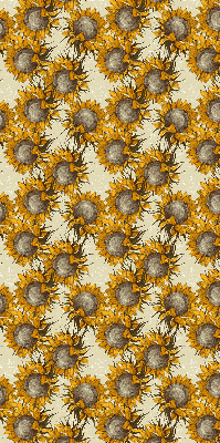 Rollo lichtundurchlässig mit Sonnenblumenmuster