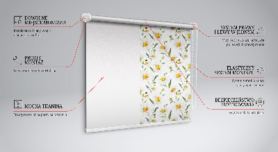 Fenster Rollo mit Gänseblümchen-Motiv