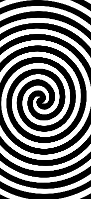 Rollo lichtundurchlässig mit Motiv Hypnosekreis