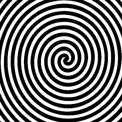 Rollo lichtundurchlässig mit Motiv Hypnosekreis