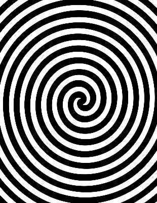 Rollo lichtundurchlässig mit Motiv Hypnosekreis