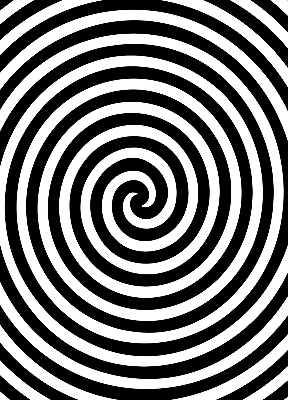 Rollo lichtundurchlässig mit Motiv Hypnosekreis