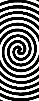 Rollo lichtundurchlässig mit Motiv Hypnosekreis