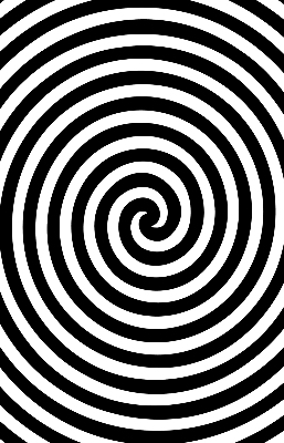 Rollo lichtundurchlässig mit Motiv Hypnosekreis