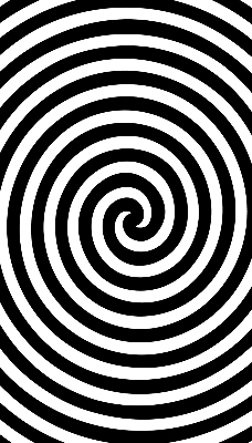 Rollo lichtundurchlässig mit Motiv Hypnosekreis