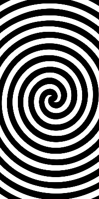 Rollo lichtundurchlässig mit Motiv Hypnosekreis
