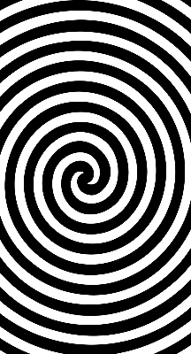 Rollo lichtundurchlässig mit Motiv Hypnosekreis