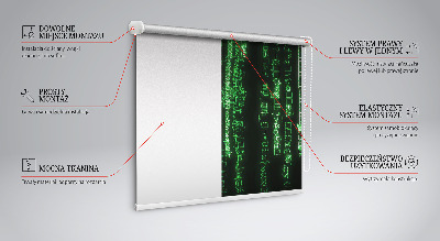 Fenster Rollo in grünem Chiffrenmuster