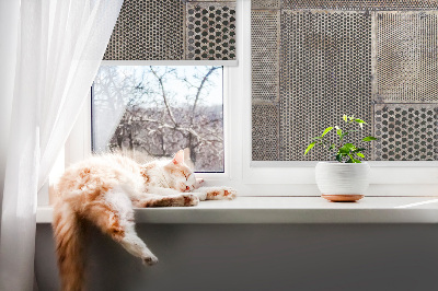 Fenster Rollo mit Metallwand zur Montage