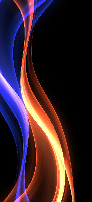 Fenster Rollo mit orange-blauer Animation