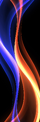 Fenster Rollo mit orange-blauer Animation