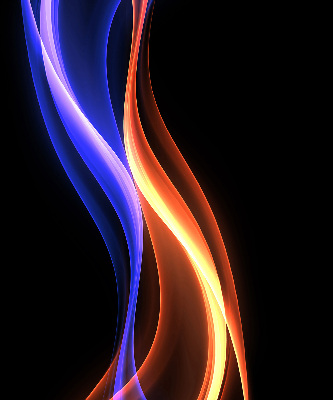 Fenster Rollo mit orange-blauer Animation