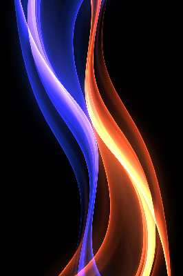 Fenster Rollo mit orange-blauer Animation