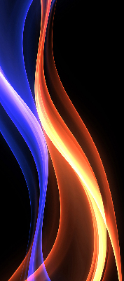 Fenster Rollo mit orange-blauer Animation