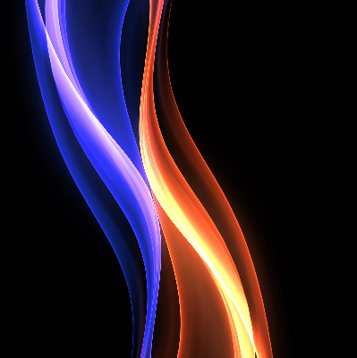Fenster Rollo mit orange-blauer Animation