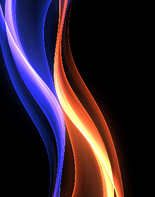 Fenster Rollo mit orange-blauer Animation