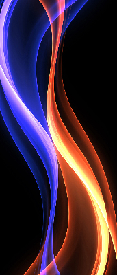 Fenster Rollo mit orange-blauer Animation