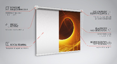 Rollo lichtundurchlässig in orangefarbener abstrakter Optik