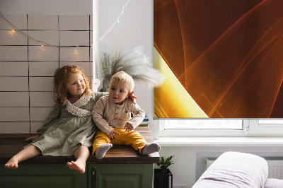 Rollo lichtundurchlässig in orangefarbener abstrakter Optik